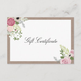 Tarjeta de regalo de salón de belleza con motivos 