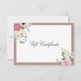 Tarjeta de regalo de salón de belleza con motivos