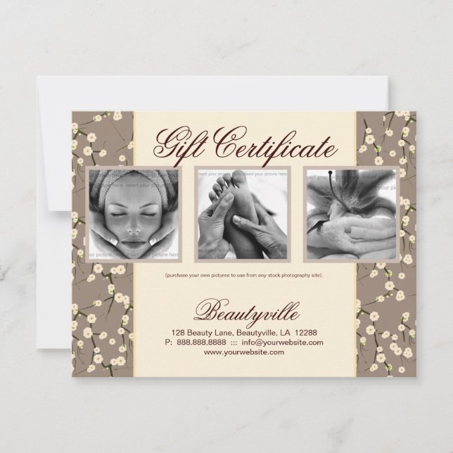 Tarjeta de regalo de salón - Flor de cerezo - Foto (Anverso)