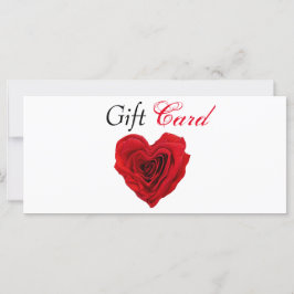 Tarjeta de regalo de San Valentín de rosa roja con