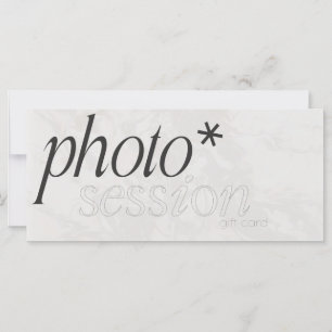 Tarjeta de regalo de sesión fotográfica, certifica