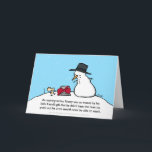 Tarjeta de regalo de Snowman para escritores<br><div class="desc">Esta historieta fue creada por el escritor e ilustrador de libros para niños,  Debbie Ridpath Ohi. Para más de sus personalizados sobre el lado más ligero de la escritura independiente y la ilustración,  visita Inkygirl.com o visita su cuenta de Twitter en @inkyelbows.</div>