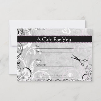 Tarjeta de regalo de Swirls and Fluers Salon