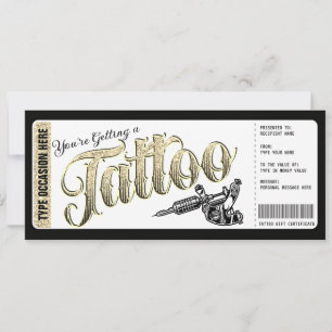 Tarjeta de regalo de tatuaje Get Inked