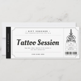 Tarjeta de regalo de tatuaje vale certificado