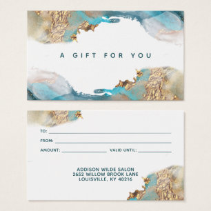 Tarjeta De Regalo De Tinta Líquida De Arte Moderno