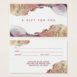 Tarjeta De Regalo De Tinta Líquida De Arte Moderno