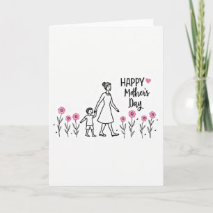 Tarjeta de regalo de un paseo amoroso de madre