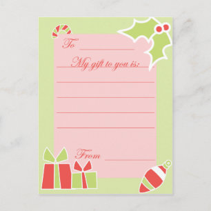 Tarjeta de regalo de vacaciones de Personalizado K