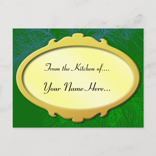 Tarjeta de regalo de vacaciones verdes de pino (Anverso)