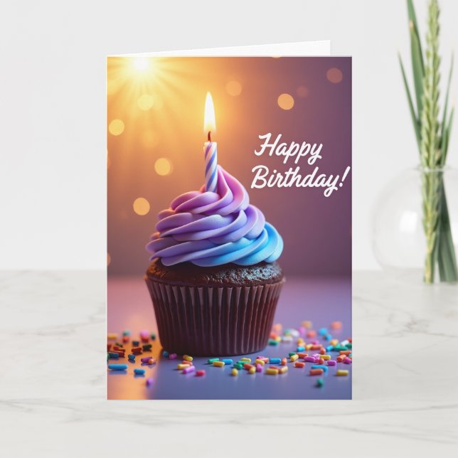 Tarjeta de regalo de vela a rayas (Anverso)