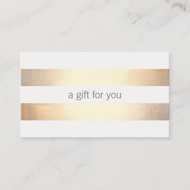 Tarjeta de regalo de venta al por menor en franja  (Anverso)