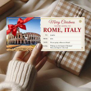 Tarjeta de regalo de viaje a Roma Italia Navidad