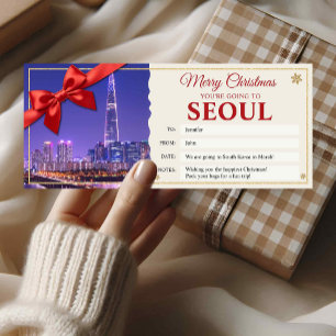 Tarjeta de regalo de viaje a Seúl para Navidad
