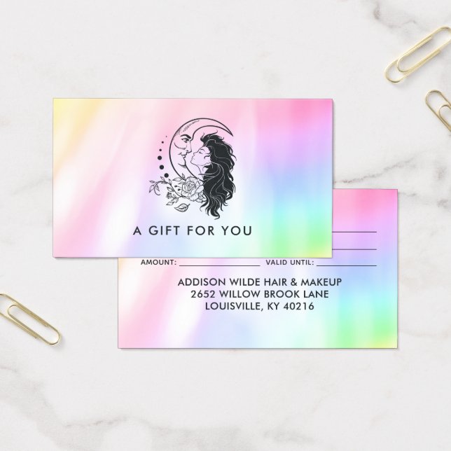 Tarjeta de regalo del arcoíris de la diosa de la l (Oficina)