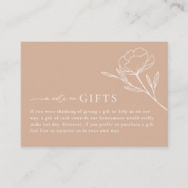 Tarjeta de regalo del Boda Minimalista Boho Wire W