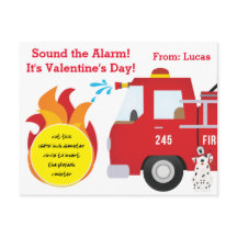 Tarjeta de regalo del bombero Valentine Play Doh