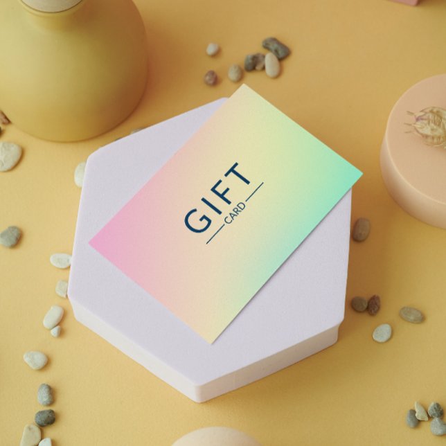 Tarjeta de regalo del certificado de salón holográ (Pastel Holographic Salon Certificate Gift Card)