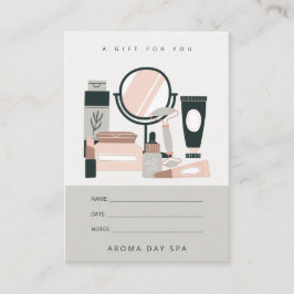 Tarjeta de regalo del cosmético del artista de maq