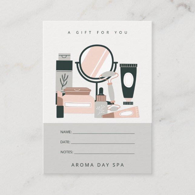 Tarjeta de regalo del cosmético del artista de maq (Anverso)