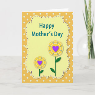 Tarjeta de regalo del día de la madre con lunares