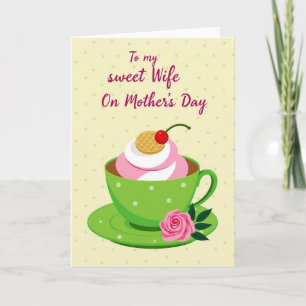 Tarjeta de regalo del Día de la Madre con lunares
