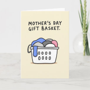 Tarjeta de regalo del día de la madre de lavanderí