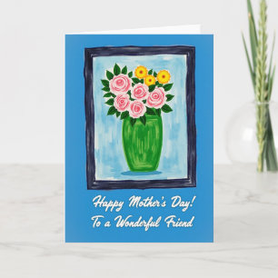 Tarjeta de regalo del Día de la Madre pintada