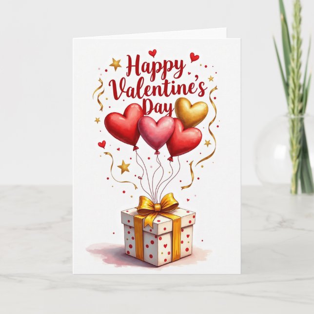 Tarjeta de regalo del Día de San Valentín con sent (Anverso)