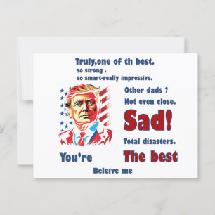 tarjeta de regalo del día del padre de trump diver