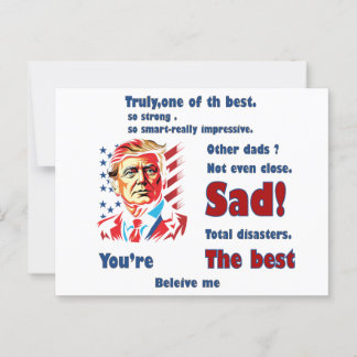 tarjeta de regalo del día del padre de trump diver