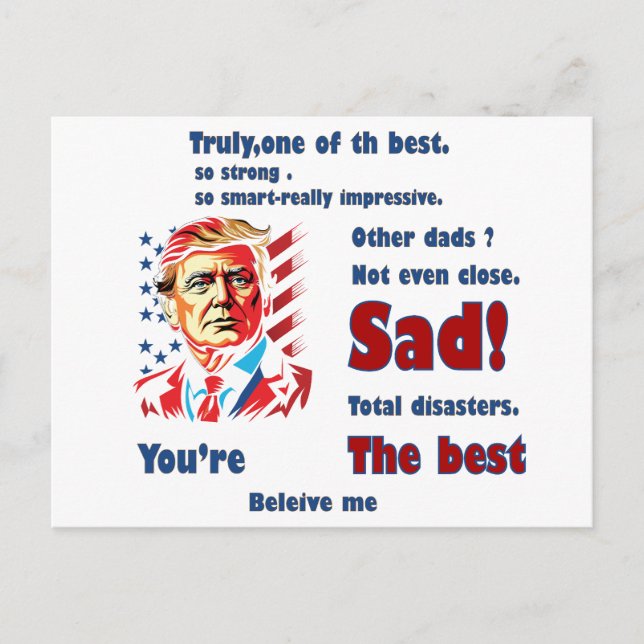 tarjeta de regalo del día del padre de trump diver (Anverso)