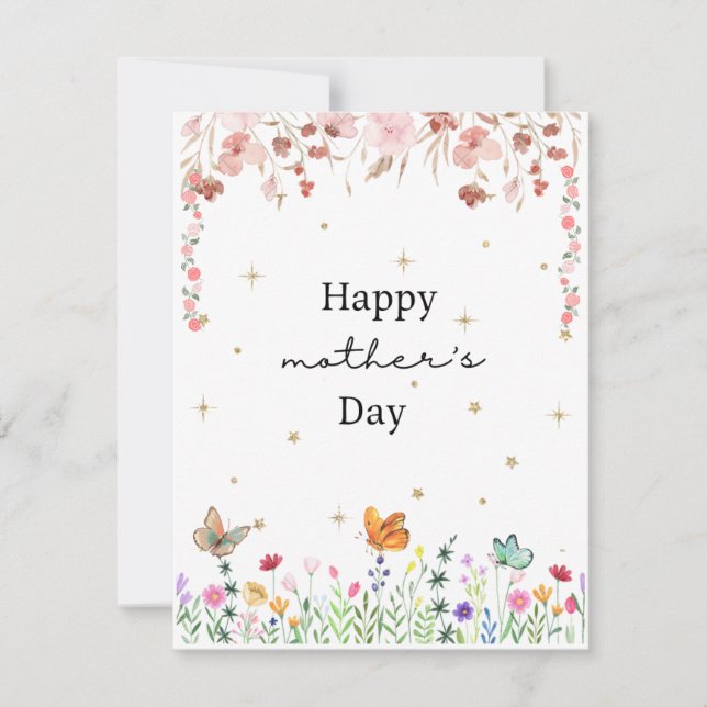 Tarjeta de regalo del día feliz de la madre (Anverso)