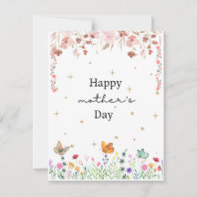 Tarjeta de regalo del día feliz de la madre