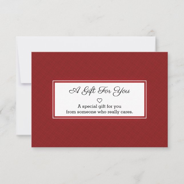 Tarjeta de regalo del marco del rectángulo rojo bl (Anverso)