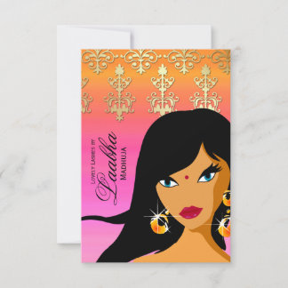 Tarjeta de regalo del Salón de Belleza Invitar al 