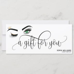 Tarjeta de regalo del Salón de Belleza Marrón Oro 