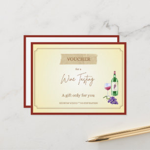 Tarjeta de regalo divertida 'Cata de Vino'
