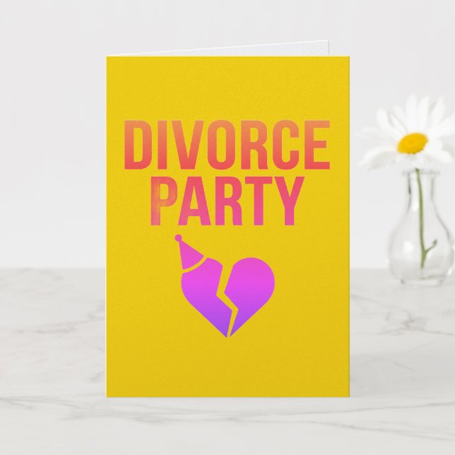 Tarjeta de regalo divertida de divorcio  (Planta pequeña)