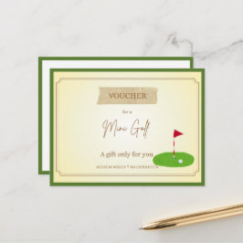Tarjeta de regalo divertida de 'Mini Golf'