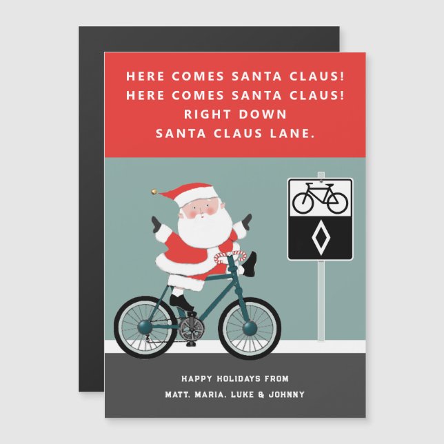 Tarjeta de regalo divertida de Navidad (Anverso/Reverso)