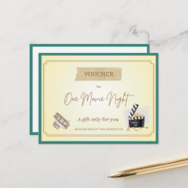 Tarjeta de regalo divertida 'Noche de Cine'