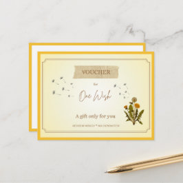 Tarjeta de regalo divertida 'Un deseo'