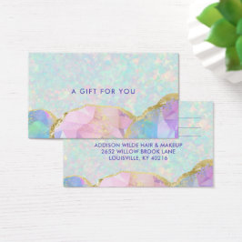 Tarjeta de regalo empresarial de piedra preciosa d