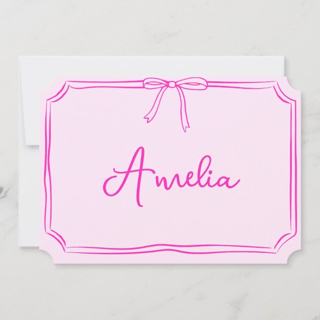 Tarjeta de regalo estética rosa personalizada a ma (Anverso)
