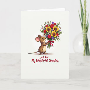Tarjeta de regalo Floral de Abuelita querida