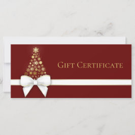 Tarjeta de regalo Gold Snowflakes Christmas Tree W