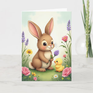 Tarjeta de regalo linda de amigos de primavera