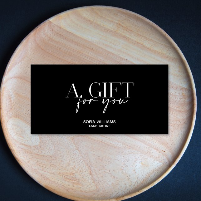 Tarjeta de regalo Mínima Simple para Certificado B (Subido por el creador)