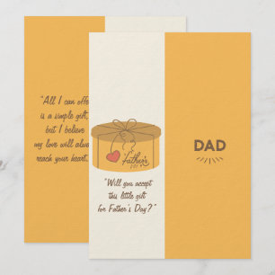 Tarjeta de regalo minimalista y adorable para el D